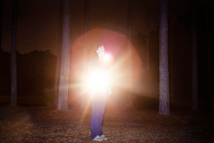 night photography of erin by alex bee photo, knoxville wedding photographer