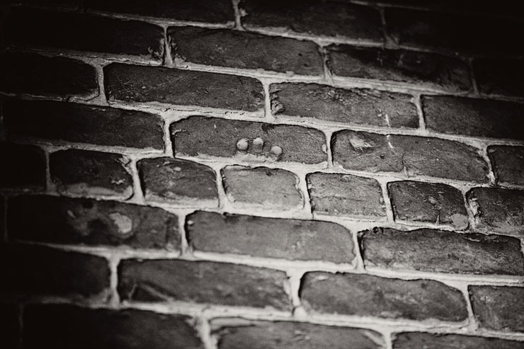 alleged slave fingerprints on savannah gray bricks in downtown savannah georgia ghost tour