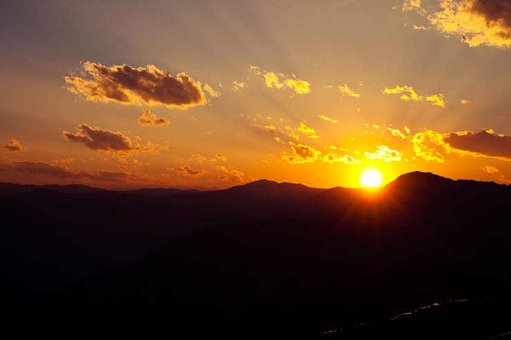 sunset yuanyang china