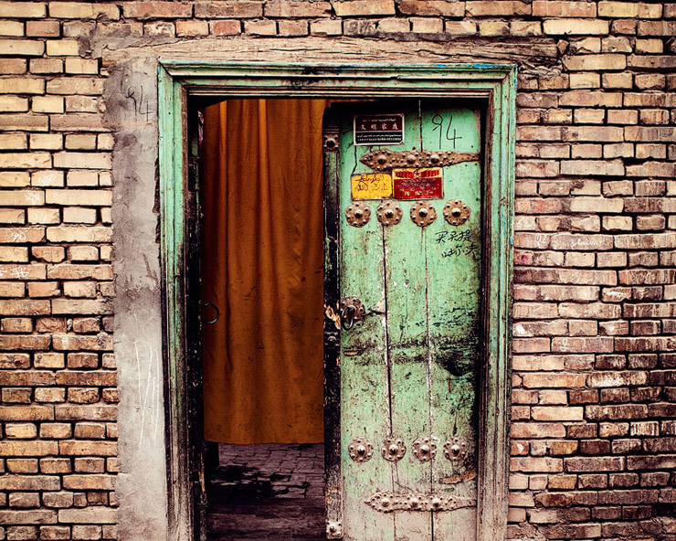 door in kashgar china xinjiang province