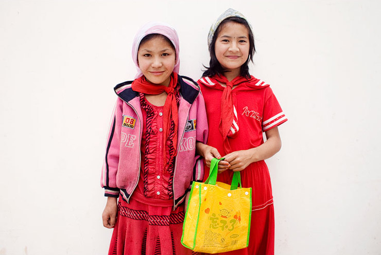 young uyghur girls in kashgar china