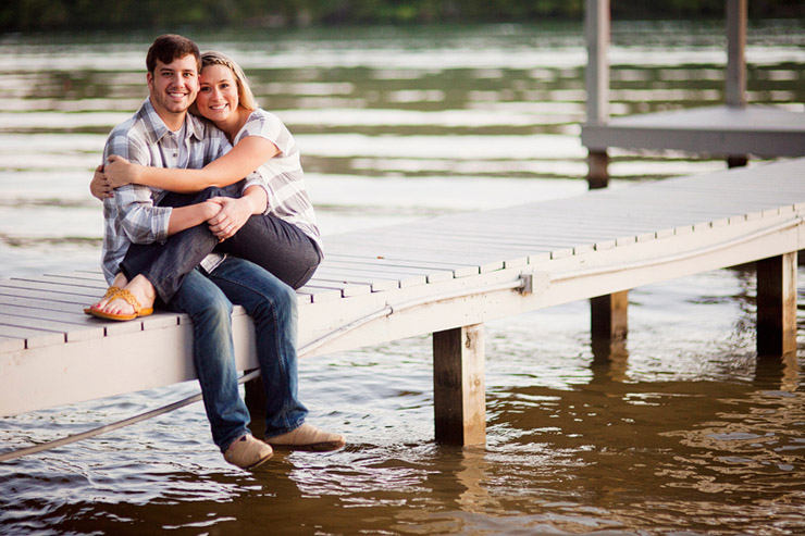 tennessee lake engagement session