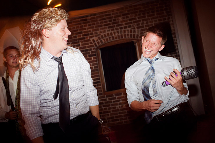 air guitar at a wedding