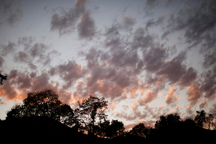 sunset in the smoky mountains