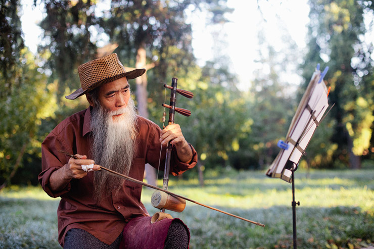 erhu in beijing temple of heaven park