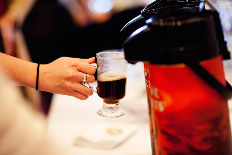 coffee at a wedding