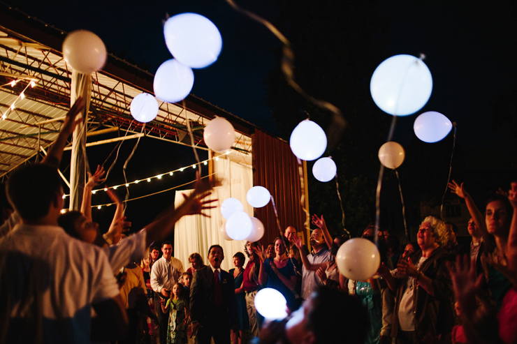 balloon wedding exit