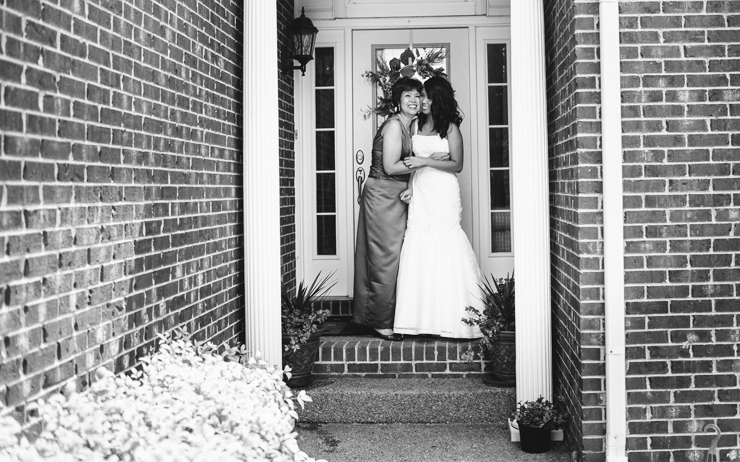 bride leaving her parents home