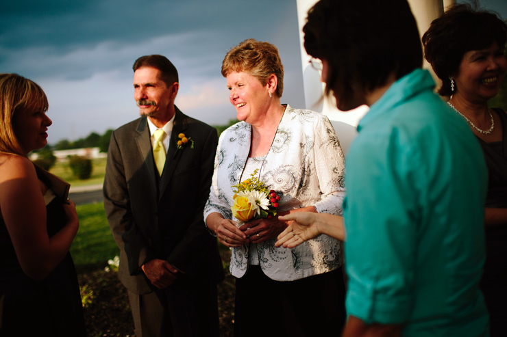 receiving line at a wedding