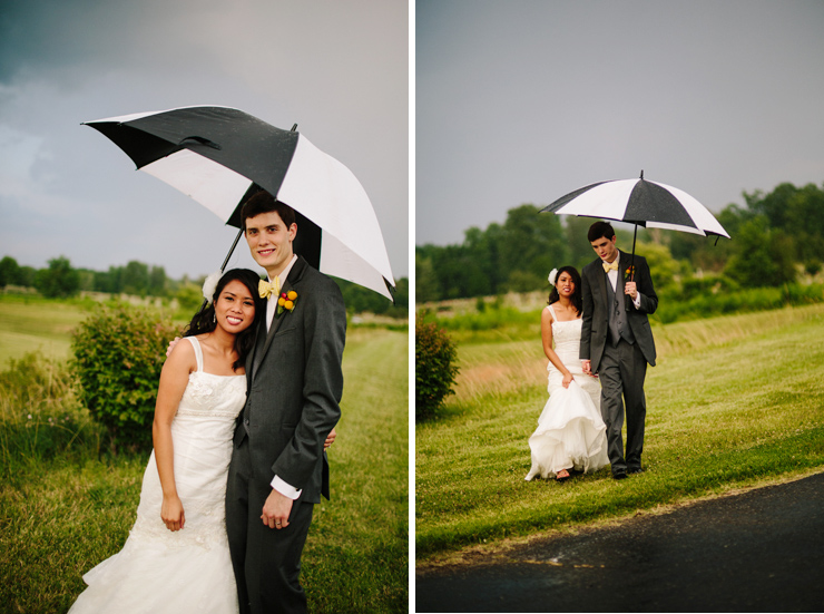 rainy wedding day