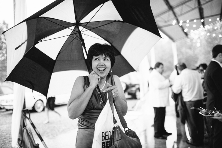 rain at a wedding