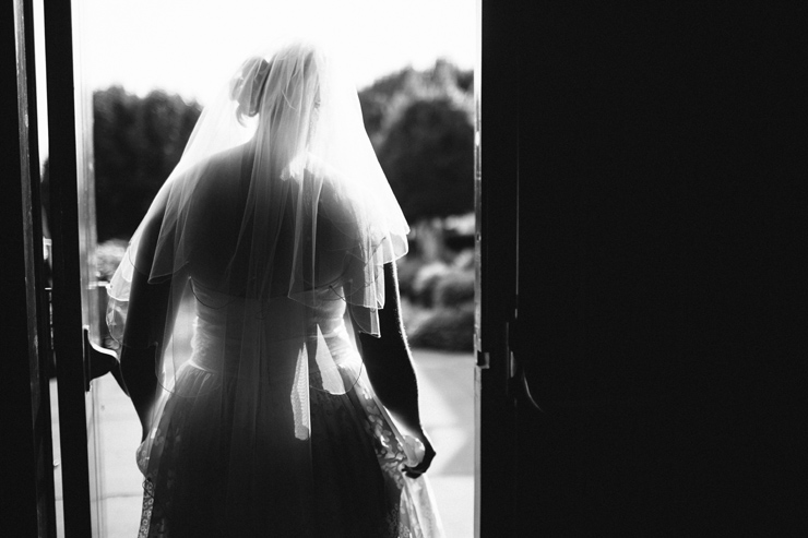 bride in door