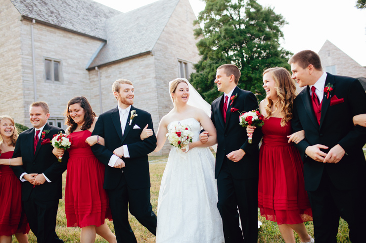 red wedding party