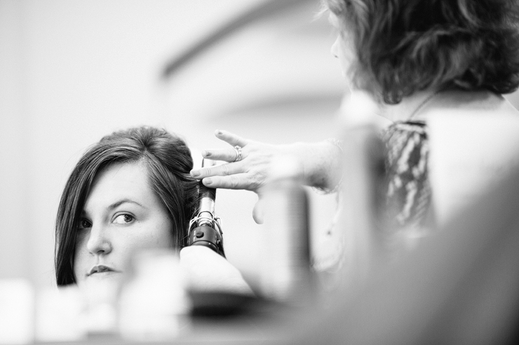 bride at salon knoxville