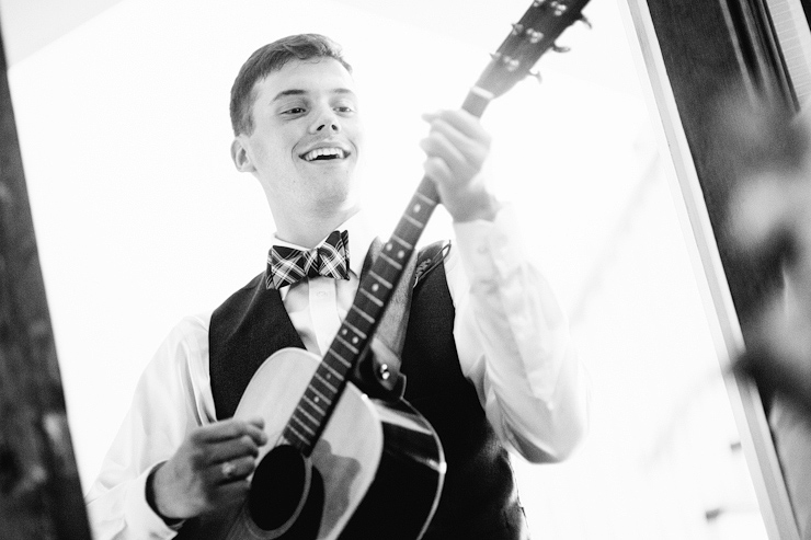 groom with a guitar