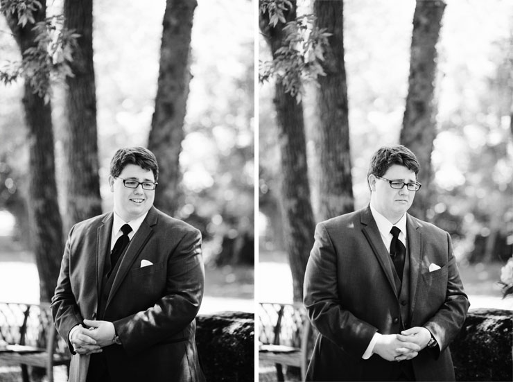 groom seeing bride for the first time